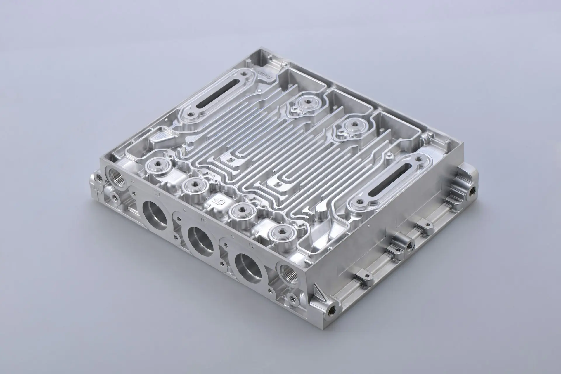silver and black computer part